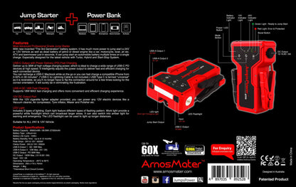 JumpsPower™GTR- 4000A 12V 24V Commercial Truck Powerbank Jump Starter